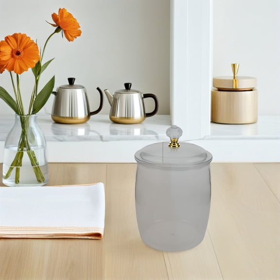 WRITWAA Clear Plastic Food Storage Container Jar with Airtight Lid for Snacks Nuts and Tea