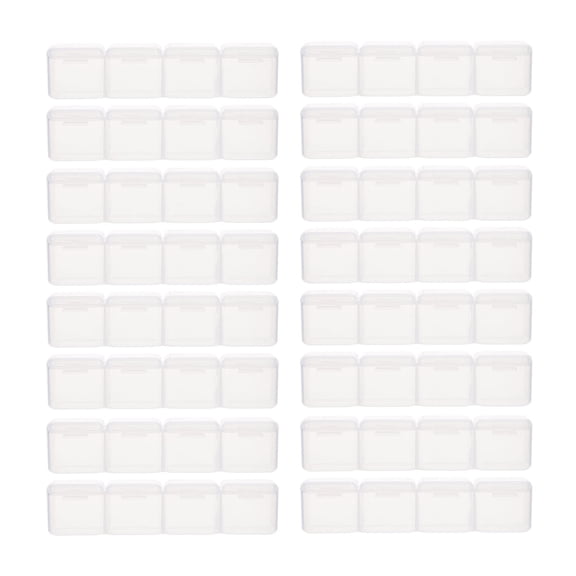 WRITWAA 20Pcs White Glitter Powder Container with 4 Separate Sections for Jewelry and Nail Art Storage