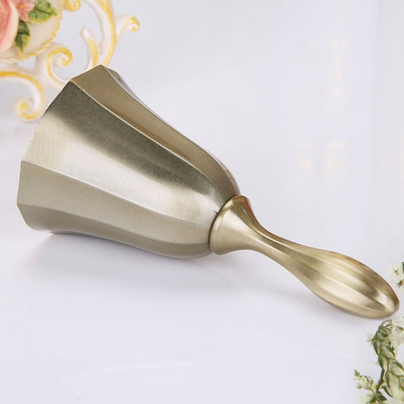 WRITWAA Restaurant Call Service Plated Silver Hand Bell Classic Design for Bars Hotels and Dining