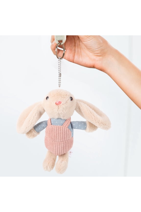 Cute Bunny Plush Keychain Soft Multi PP Cotton Toy Charm for Bags Backpacks 1 Set