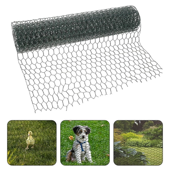 Chicken Wire Fence Mesh Green Floral Mesh Hexagonal Galvanized Mesh Pet Rabbit Chicken Fencing for Crafts, Balcony Garden