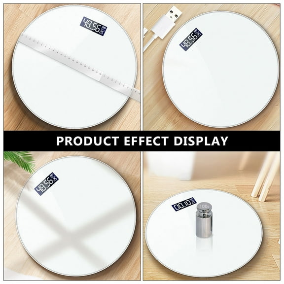 WRITWAA Electronic Scale for Home Body Weighing Tool White Durable High Precision Easy Read