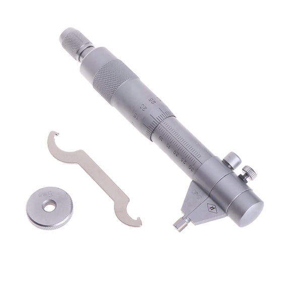 WRITWAA Stainless Steel Micrometer with Locking Clamp and Millimeter Scale for Precision Measurement Tool