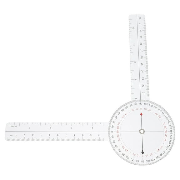 WRITWAA 1Pc Measuring Goniometer Transparent Plastic Angle Ruler for Carpentry and Design