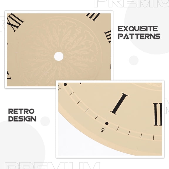 WRITWAA European Style Iron Clock Face Replacement, and Stylish, 1 Set for Wall Clock Repair