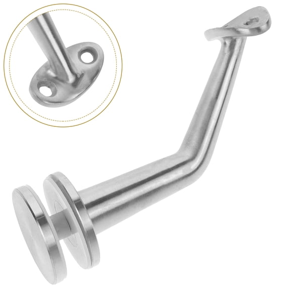 WRITWAA Railing Brackets for Handrail Silver 135 Degree Angle 1Pcs for Various Staircase Types