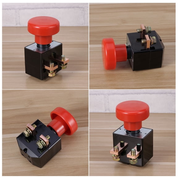 WRITWAA Red Emergency Disconnecting Switch Push Button for Car Battery Circuit 250A