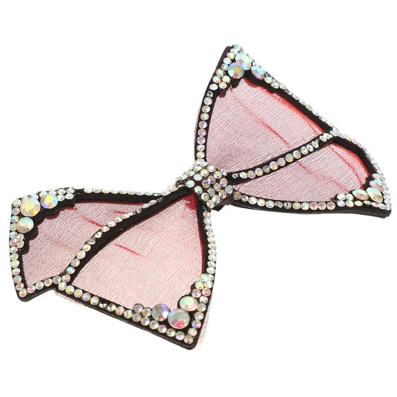 WRITWAA 1Pcs Red Hair Bows for Toddlers Shoe Decoration with Alloy and Crystal for Wedding