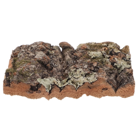 WRITWAA Artificial Bark Reptile Tank Decor Dark Brown Cork Material Natural Look Terrarium Enhancement for Reptiles and Amphibians