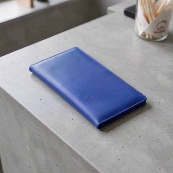 WRITWAA Sky-Blue PU Bill Presenter Restaurant Clipboard with Memo Holder