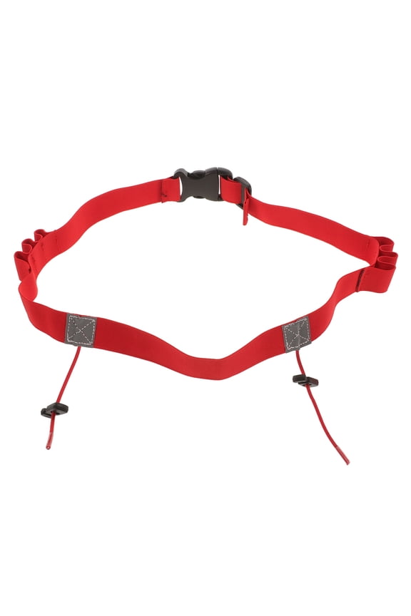 Reusable Red Running Waistband with Reflective Race Bib Holder for Outdoor Activities