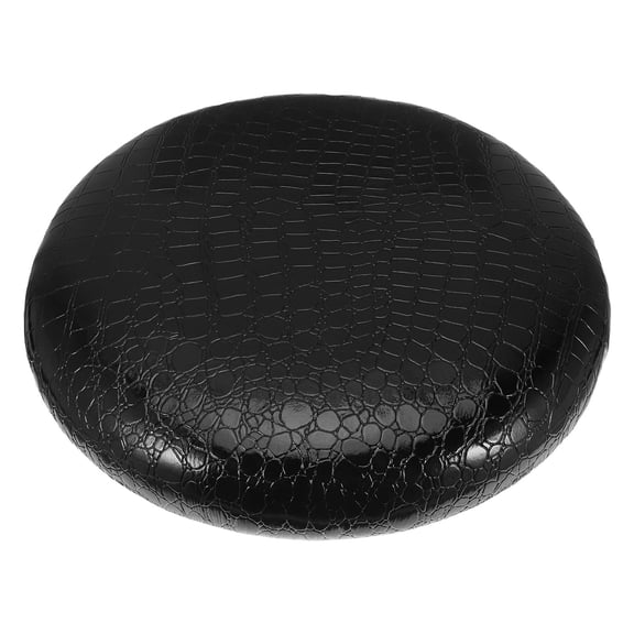 WRITWAA PU Bar Stool Seat Cushion Thickened Round Chair Seat Pad Quick Replacement Black