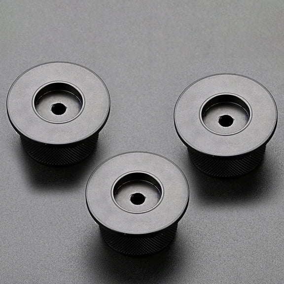 WRITWAA Black Round Aluminum Potentiometer Control Knob Replacement for Electronics, 1 Pack and Easy to Install