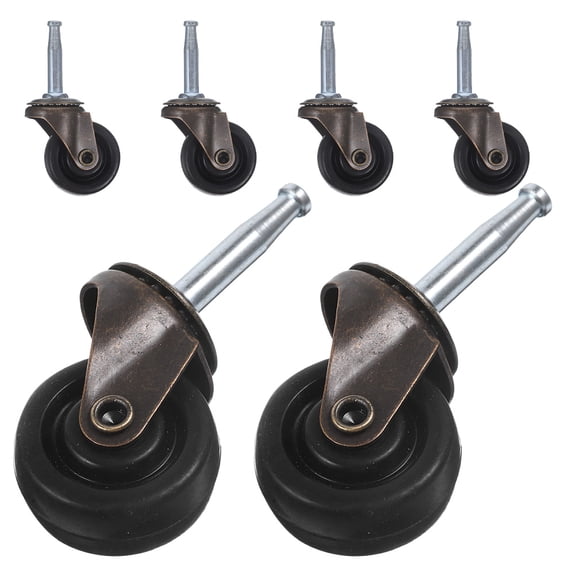 WRITWAA Rubber Caster Wheels for Furniture Silent Operation MultiUse Design Easy Installation 6pcs