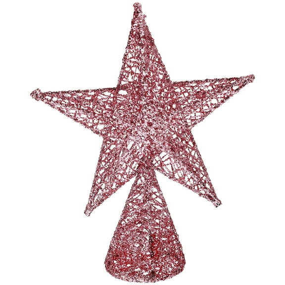 WRITWAA Rustic Star Tree Topper Pink Metal Tree Star Topper 1Pack