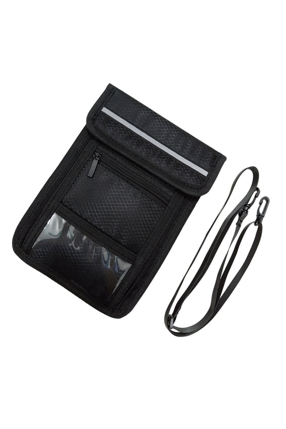 Safety Travel Wallet Passport Holder Wallet Waterproof Black 1Pack