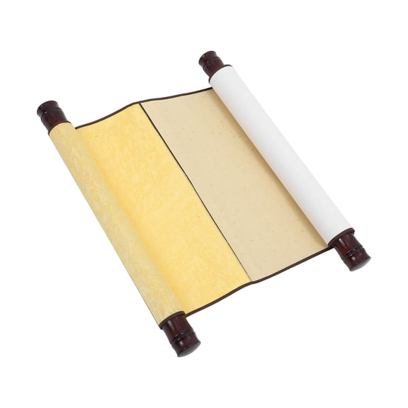 WRITWAA Yellow Silk Fabric Scroll Paper for Painting and Artists - 1 Set Art Supplies