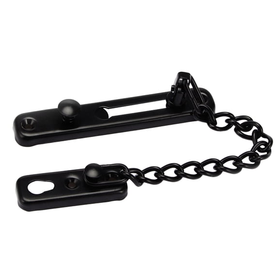 WRITWAA Security Door Chain Black Door Chain Lock for Hotel Managers 1Pack