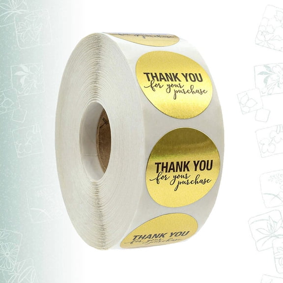 WRITWAA Golden T You Sticker Round Shape for Wrapping and Baking Packaging