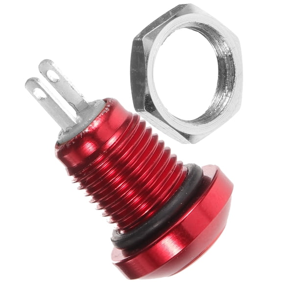 WRITWAA Self-Resetting Button Round Metal Switch for Industrial Use 1 Set