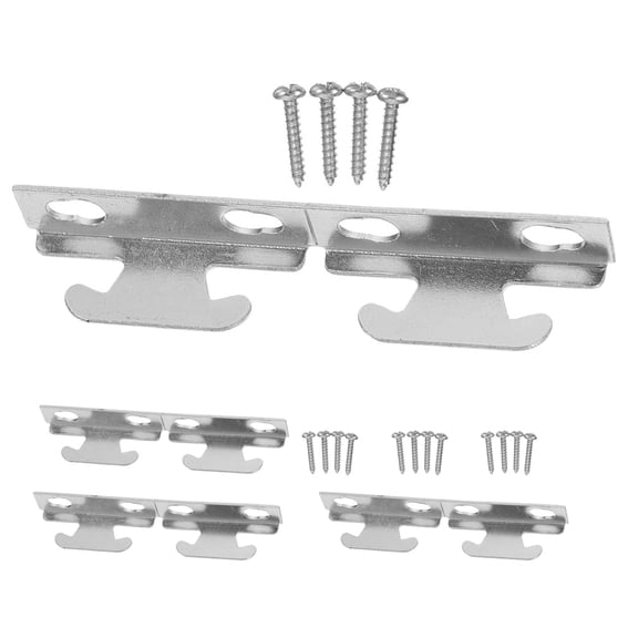 WRITWAA Curtain Rod Bracket Set Silver Iron Versatile Design Stable Support