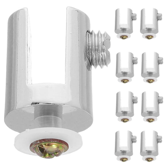 WRITWAA Zinc Alloy Bathroom Mirror Clips, Silver, Adjustable Fit, Waterproof, Easy Install, 10Pcs