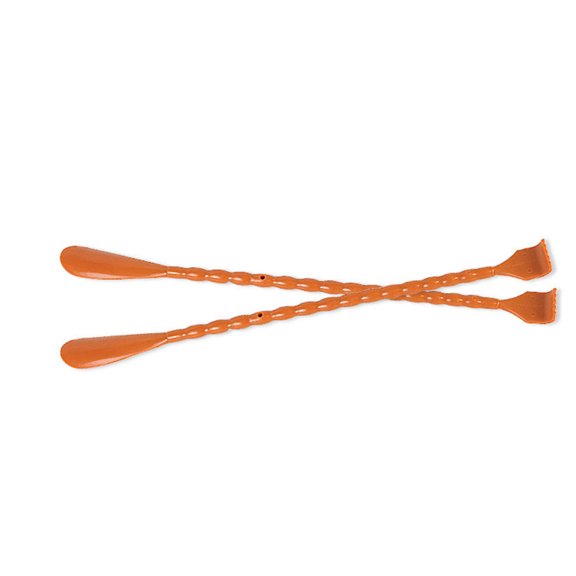 WRITWAA Shoe Horn with Back Scratcher Brown 2 in 1 Combo Easy to Carry for Shoes