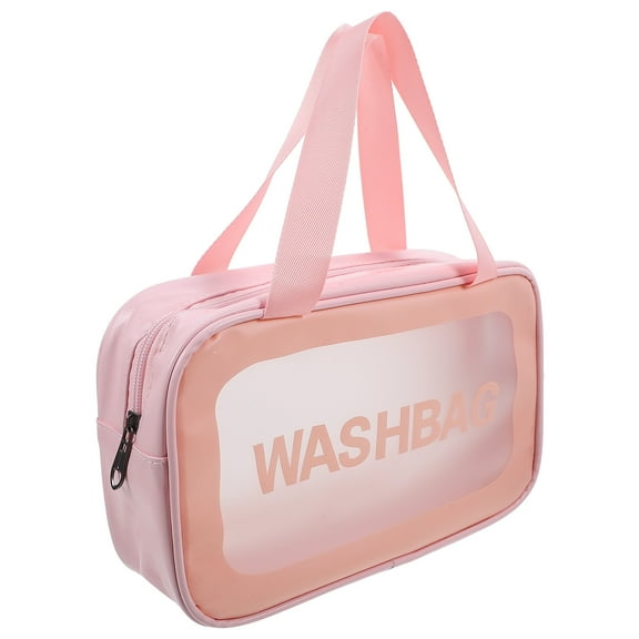 WRITWAA Smooth Zipper Pink Waterproof Pouch for Makeup and Small Items