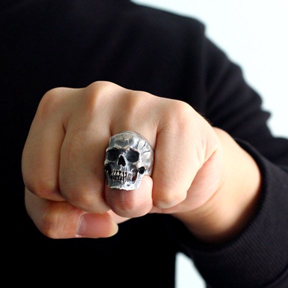WRITWAA Skull Ring Alloy Funny Design for Decoration and Personality Style
