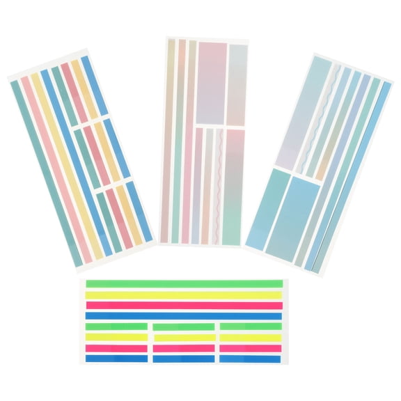 WRITWAA Slim Pet Sticky Flags Vibrant Neon for Precise Document Marking 4Pcs