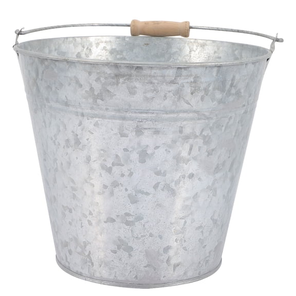 WRITWAA Rustic Iron Flower Bucket Planter for Garden, Farm, and Home Decor, Outdoor Plant Pot, 1 Set