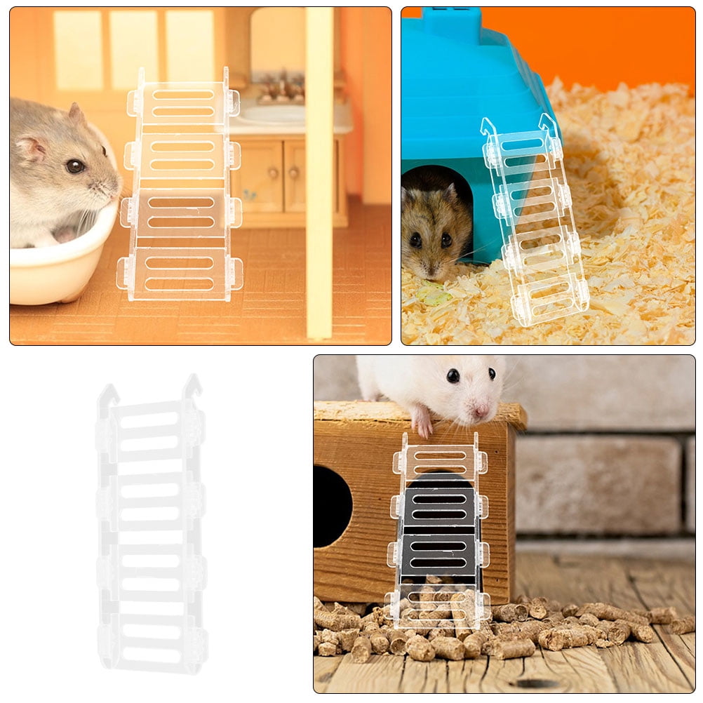 WRITWAA Safe Durable Transparent Ladder for Hamsters and Guinea Pigs ...