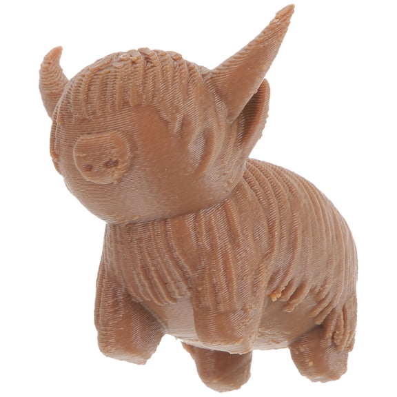WRITWAA Small Scotland Cow Figurine Plastic Statue for Lawn, Garden, Tabletop, Home Decor and Outdoor Landscape Decoration