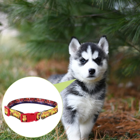 WRITWAA Soft Dog Collar Polyester Red Comfy Collars for Daily Wear 1 Set