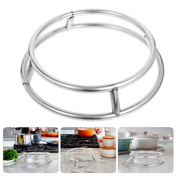 WRITWAA Stainless Steel Pan Stand Pot Stand Kitchen Cookware Holder 1 Piece