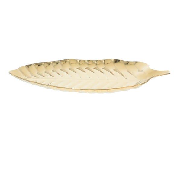 WRITWAA Kitchen Counter Spoon Rest Leaf Shaped Golden 1Pack