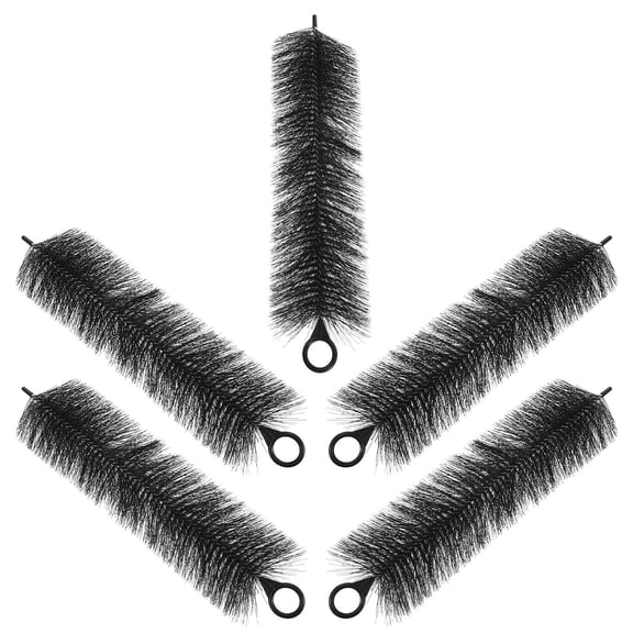 WRITWAA Stainless Steel Pet Filter Brush, Black, Safe for Aquarium, 5Pcs