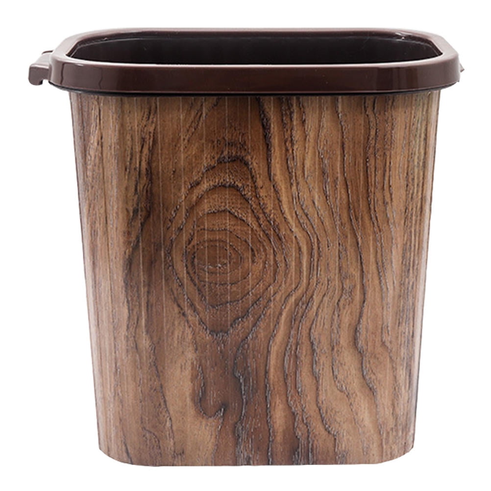 WRITWAA Stylish Plastic Waste Bin Ultra Slim Rustic Trash Can Modern ...