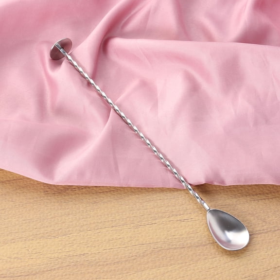 WRITWAA Stylish Stainless Steel Cocktail Bar Spoon Threaded Swizzle Stick for Stirring