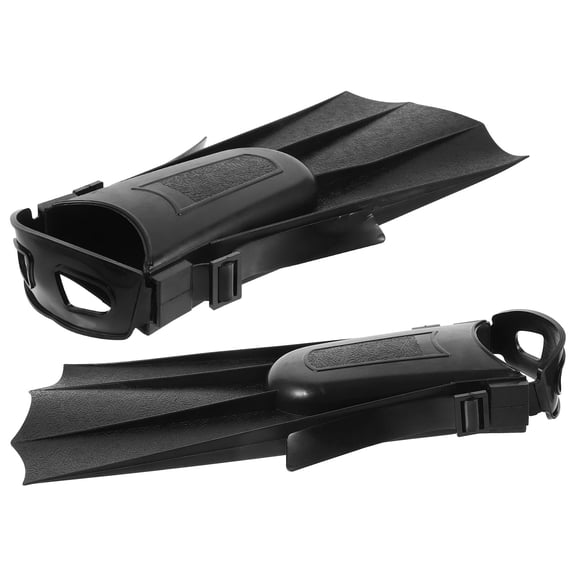 WRITWAA Black Snorkel Flippers Pair with Wide Open Toes for Swimming, Diving, Travel, and Water Sports Gear