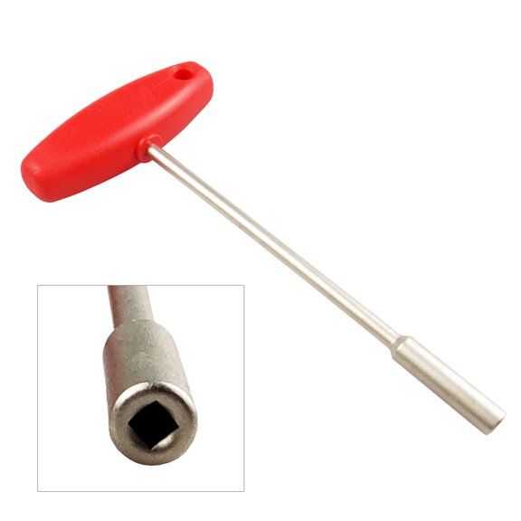 WRITWAA Wheel Spoke Wrench T Shape Sleeve Wrench Plastic Red 1Set