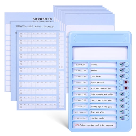 WRITWAA daily task planner Blue Plastic 1Pack