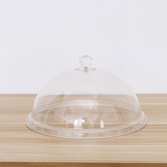 WRITWAA Transparent Acrylic Food Cover Round Design Kitchen Cake Protector for Freshness and Heat Preservation