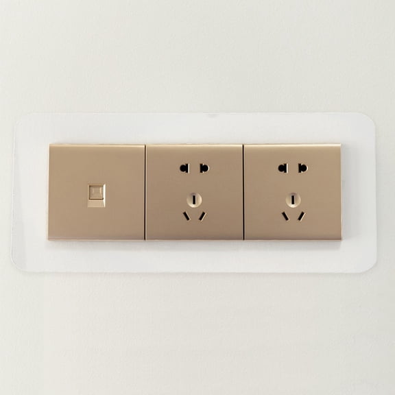 WRITWAA Self-Adhesive Transparent Acrylic Outlet Cover, Elegant and Durable Switch Plate for Home Upgrade