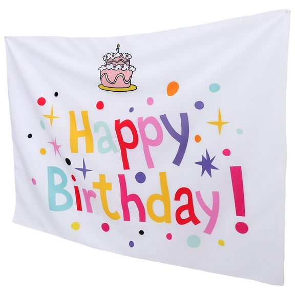 WRITWAA Triangle Bunting Party Banner Birthday Backdrop Decor Multi Polyester 1Set