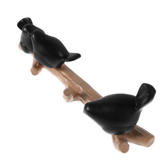 WRITWAA Creative Nordic Design Resin Hooks Black for Home Decor and Use