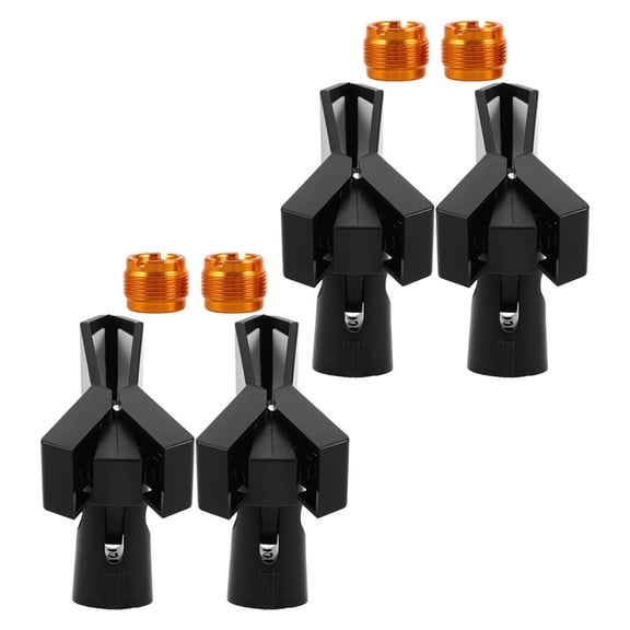 WRITWAA 4 Sets Wireless Microphone Clip Black Plastic Quick Setup Professionals Teams Individuals