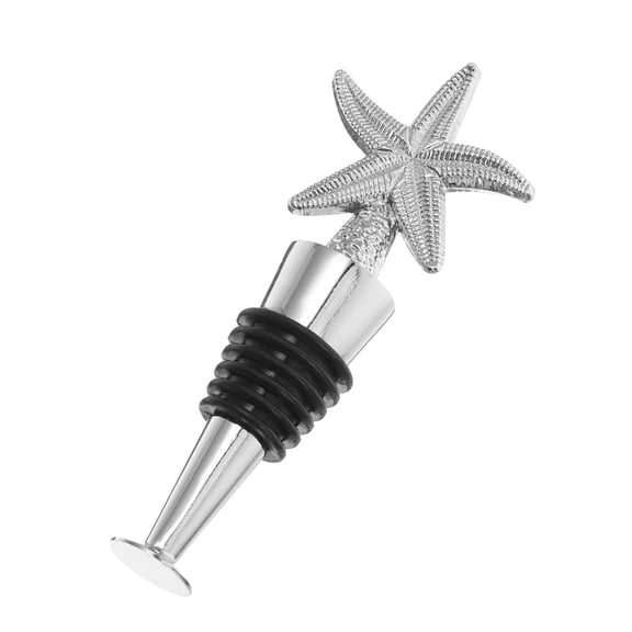 WRITWAA Versatile Plated Silver Wine Bottle Stopper with Unique Star Shape for Home Bars and Parties