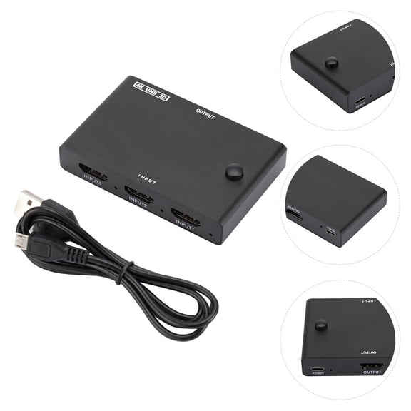 WRITWAA display port splitter Video Selector Black 1Pack