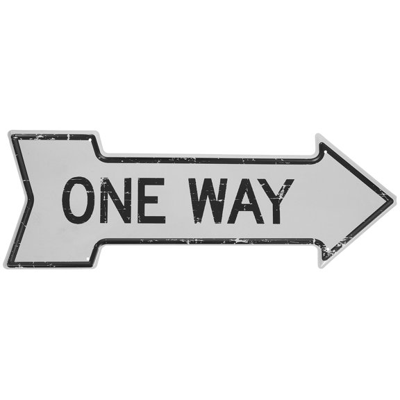 WRITWAA Retro Arrow Ornament White Metal Indoor Wall Art for Decoration